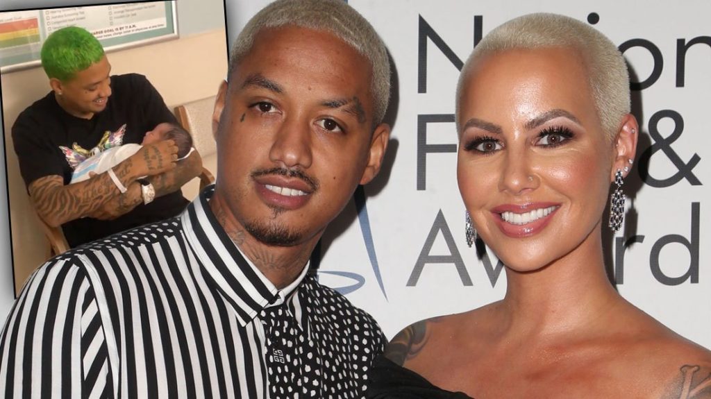 CONGRATS IN ORDER!: Amber Rose & A.E. Finally Give Birth to Healthy Baby Boy – “Slash Electric Alexander Edwards”