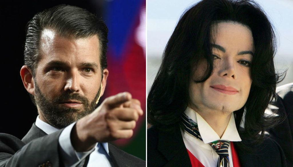 SOMEBODY COME LOOK AT THIS: Trump Jr. Says Dad Isn’t Racist Because He Was Allowed To Hang With Michael Jackson