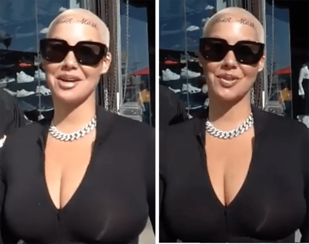 GIRL, WHAT?: Amber Rose Debuts Massive Forehead Tattoo & The Internet Has Some…Mixed Emotions