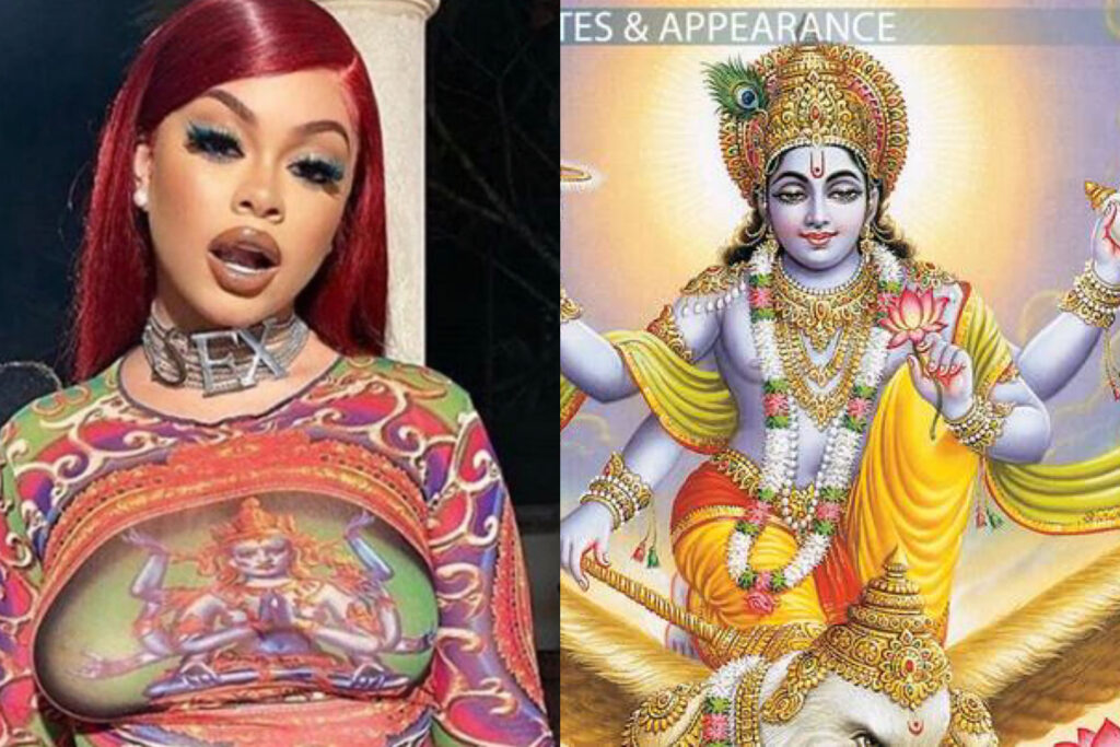 WHAT Y’ALL MAD AT TODAY?: Mulatto Issues Apology After Fans Claim to Be Offended from Her Wearing a Shirt Depicting Hindu God Vishnu