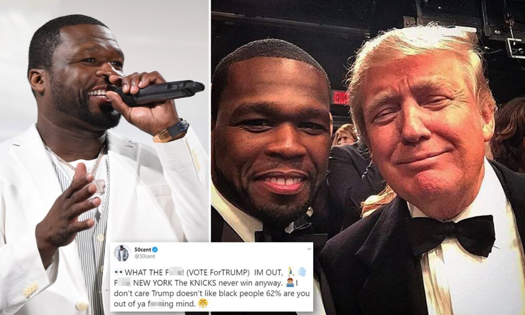 GET RICH & START COONING: 50 Cent Endorses Donald Trump For President – “I Don’t Care That Trump Doesn’t Like Black People”