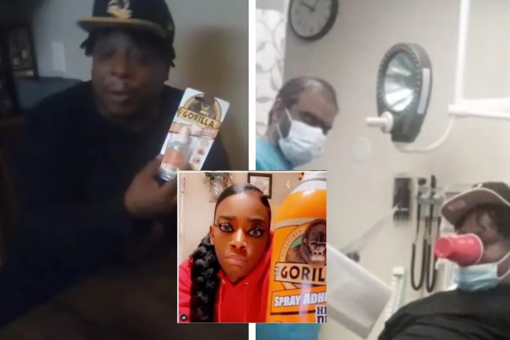 THEY DO ANYTHING FOR CLOUT: Man Finds Himself in The Hospital Trying to Create a “Gorilla Glue Challenge” Following Tessica Brown’s Foolishness