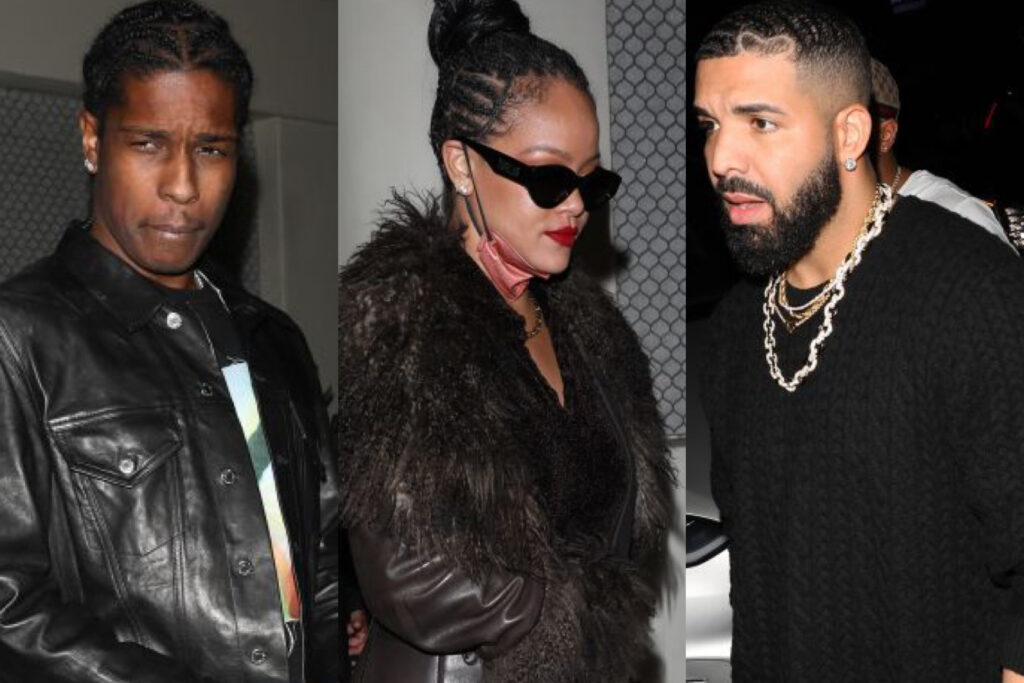 THREE’S COMPANY!: Rihanna & Her Boo Thang A$AP Rocky Reportedly Show Up to Party With Her Ex Drake in L.A.